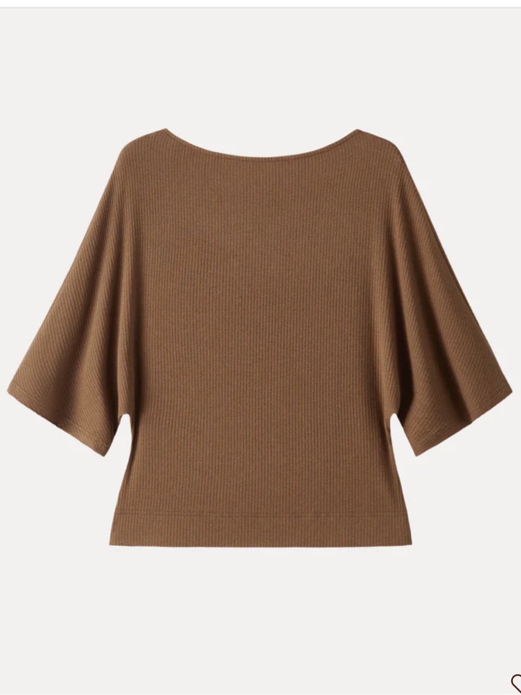 Ogl Ribbed Boxy Tee In Rust